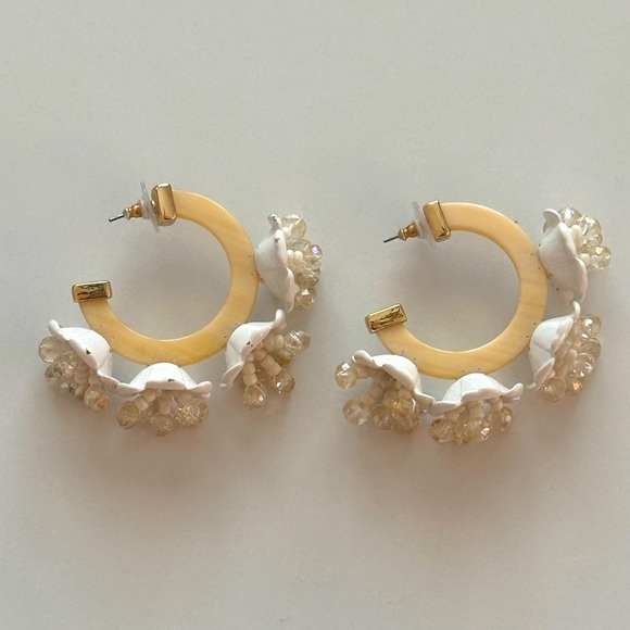 BaubleBar Jewelry - BaubleBar Floral Hoop Earrings